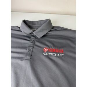 Mens Nike Polo Shirt Yamaha Watercraft Boats Embroidered Size Large Gray Dri-Fit